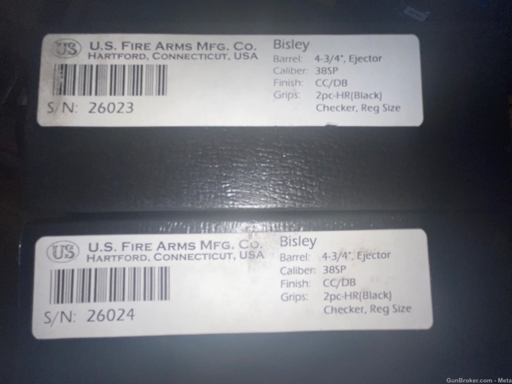 USFA Bisley, Pair, 38 spl, consecutive serial numbers-img-3