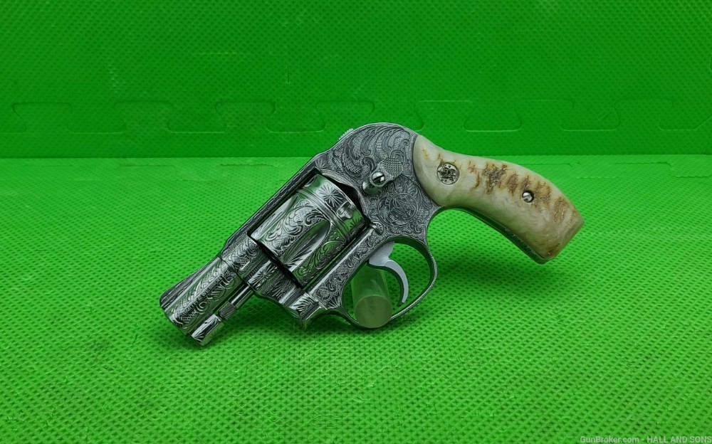 Smith & Wesson 649 * 38 SPECIAL * FULLY HAND ENGRAVED + RAM HORN GRIPS-img-0
