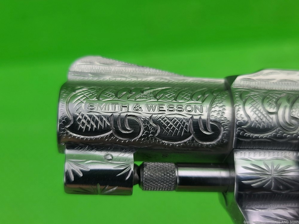 Smith & Wesson 649 * 38 SPECIAL * FULLY HAND ENGRAVED + RAM HORN GRIPS-img-27