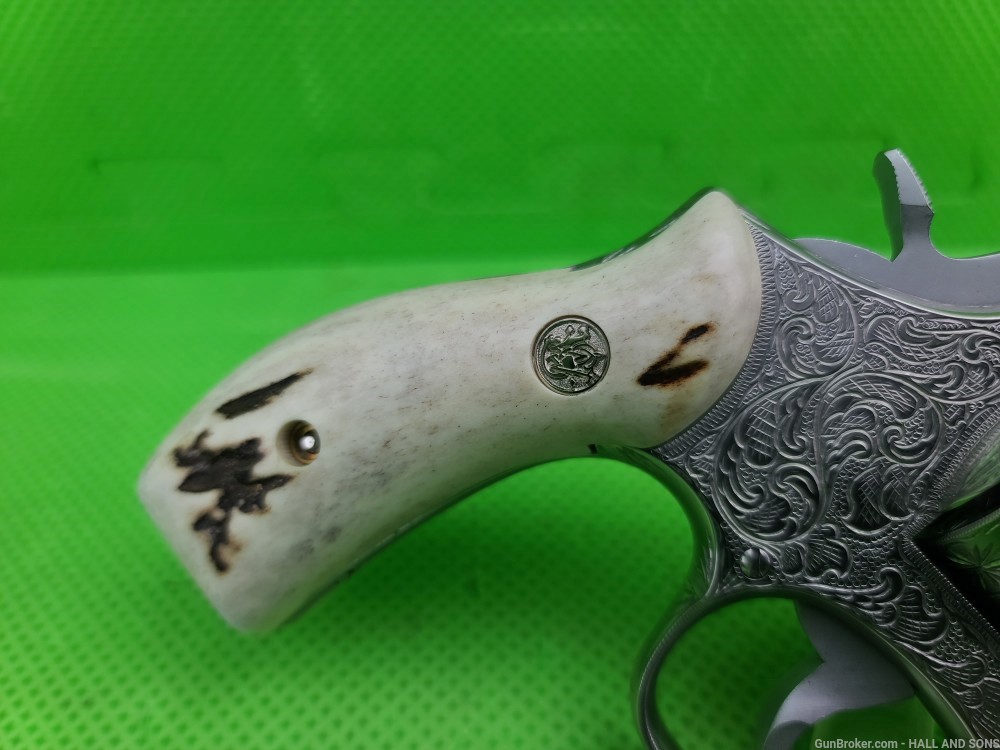 Smith & Wesson 66 ( 66-2 ) 357 MAG STAINLESS 2 1/2" FULLY HAND ENGRAVED-img-5