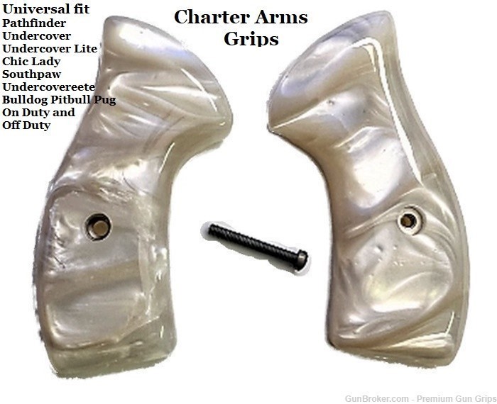 Charter Arms Grips universal fit White Fire Pearl Classic-img-0