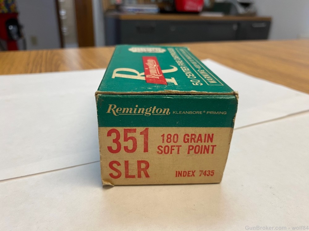  351 WIn. Self loading Remington Kleanbore 180 gr Soft Point  NOS-img-5