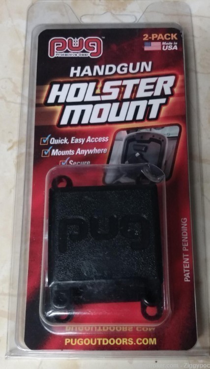  Factory New Pug Protective Gear Handgun Holster Mount - 2 Pack - Hardware -img-0