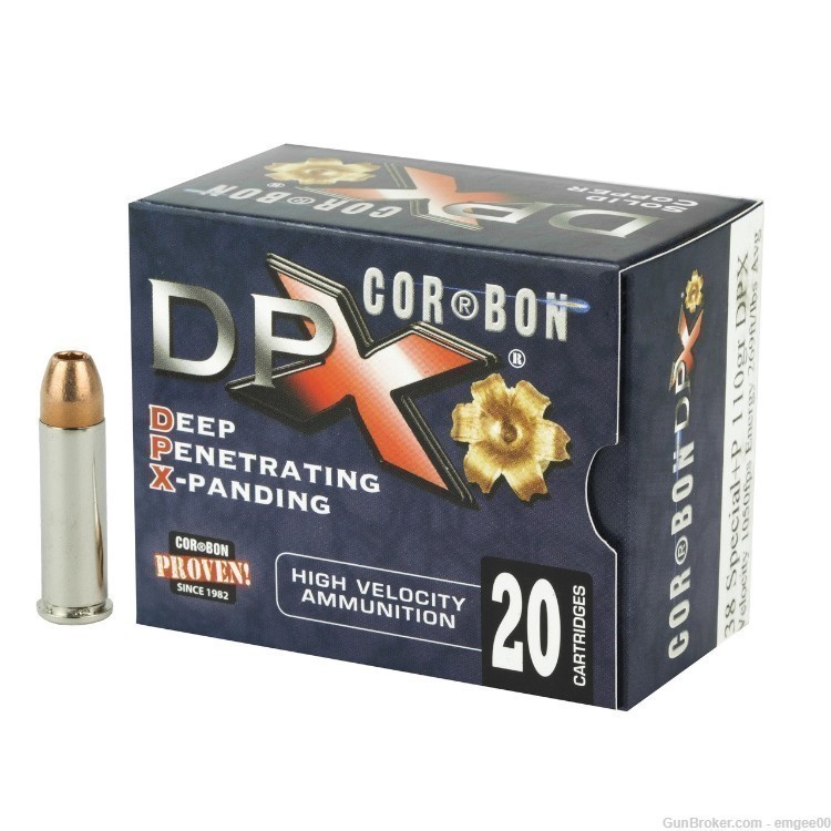 CorBon 38 special +P DPX 110 Gr DPX 100 Rd Case NR!-img-0