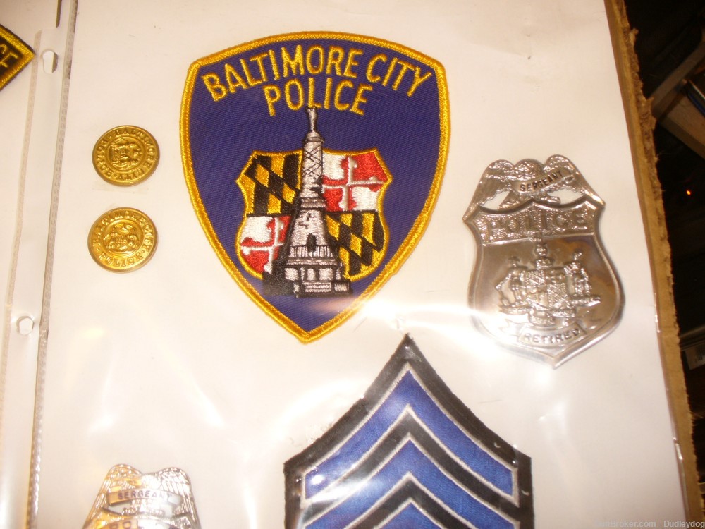 Baltimore City Maryland Police Badge Set 1937-58 Sergeant ID More-img-3