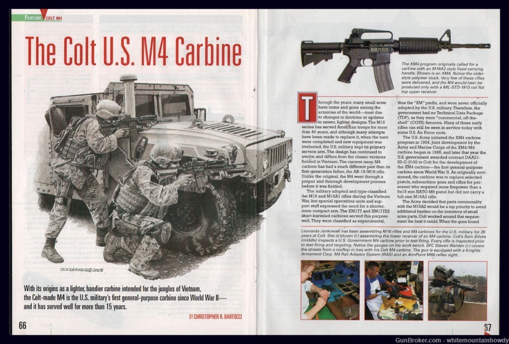 2009 COLT U.S. M4 Carbine 7pg Article U.S. Army JEEP Vehicle-img-0