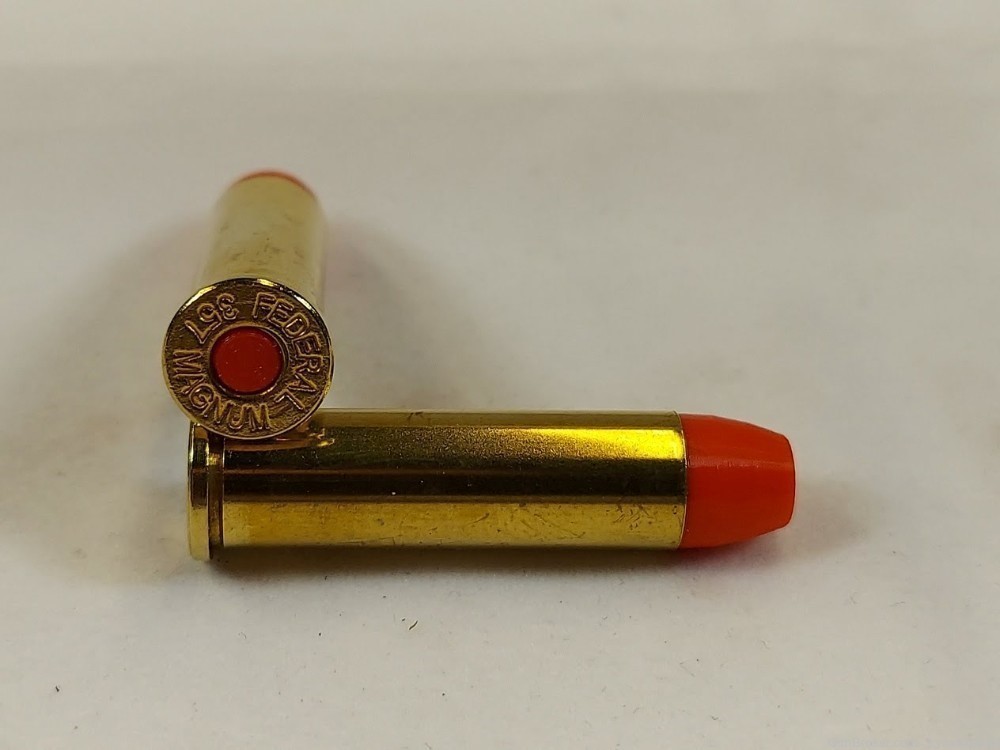 357 Magnum Brass Snap caps / Dummy Training Rounds - Set of 10 - Red-img-1