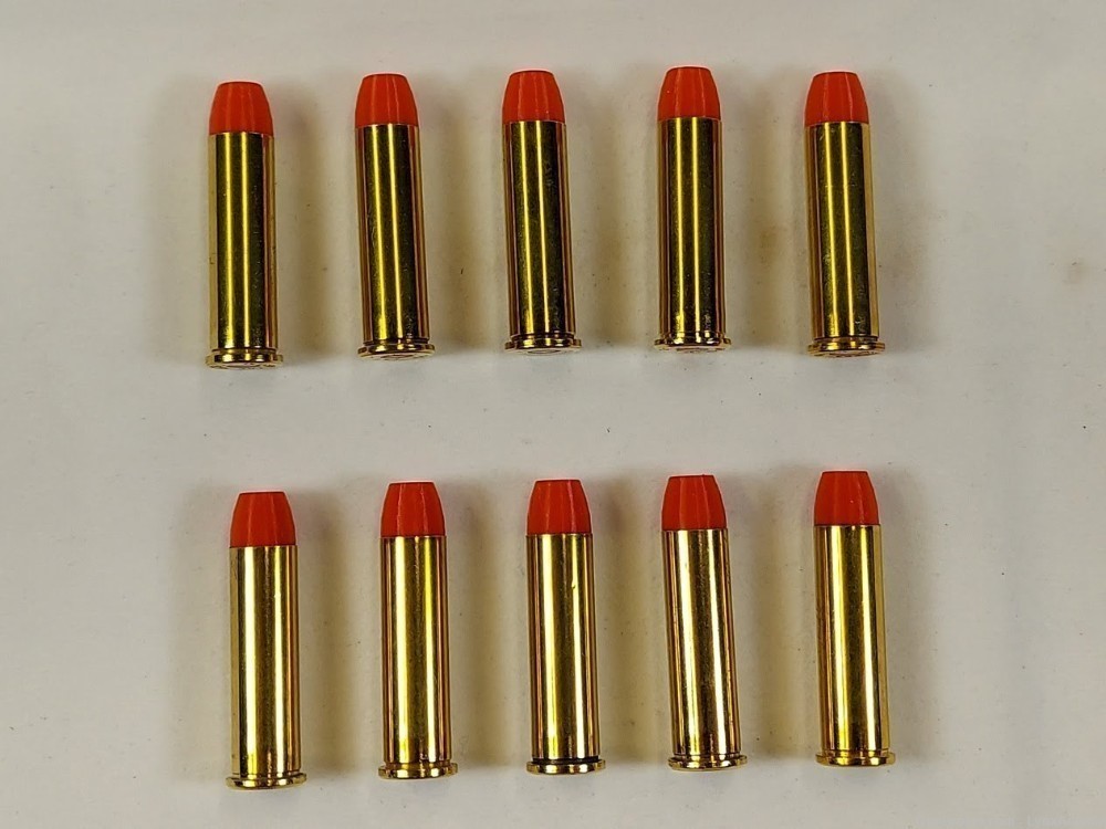 357 Magnum Brass Snap caps / Dummy Training Rounds - Set of 10 - Red-img-2
