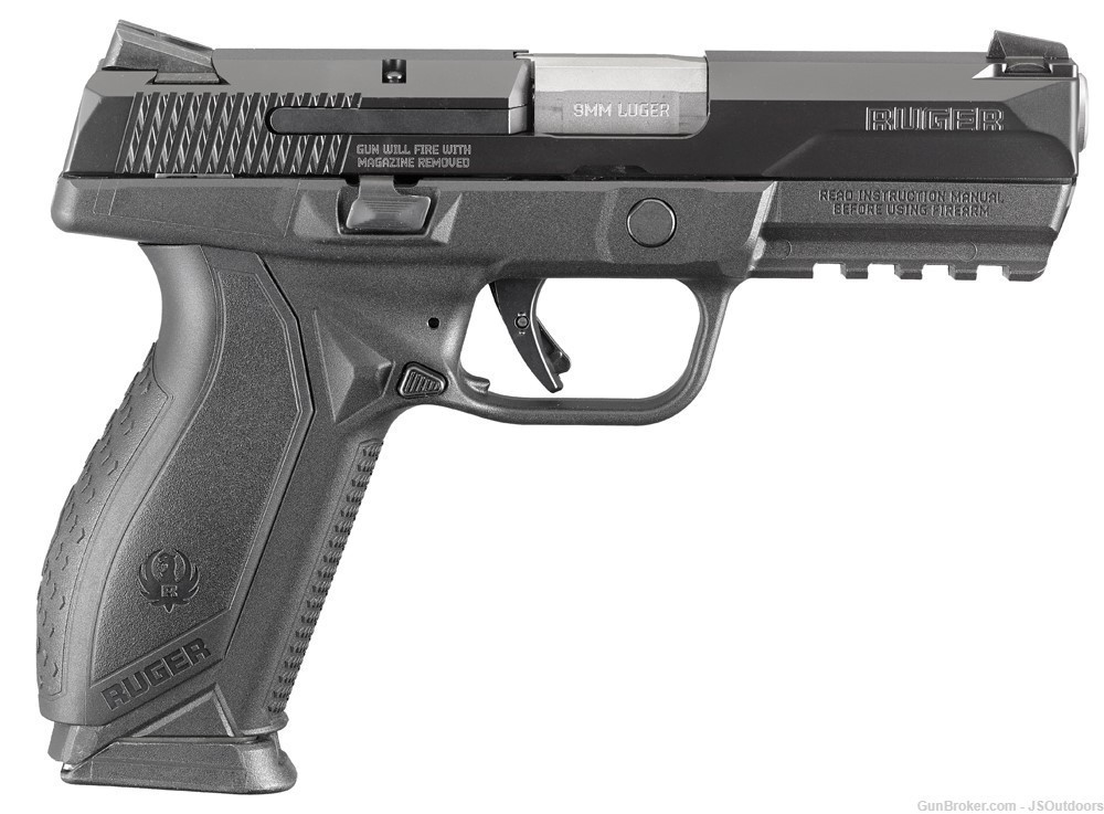 Ruger American 9mm 4" Bbl Black 17 Round Semi Auto Pistol-img-1