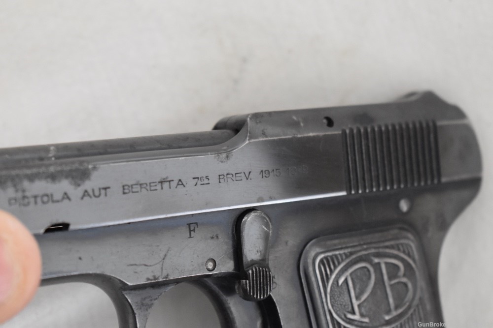 Beretta 1915-1919 .32 ACP Italian service pistol matching numbers C&R OK-img-13