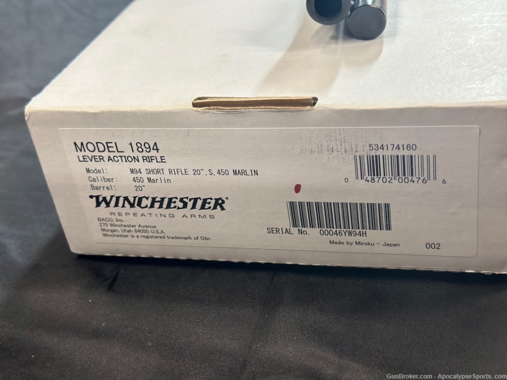 Winchester Model 94 450 Marlin Winchester-M94 20" Winchester 94 Model -img-13