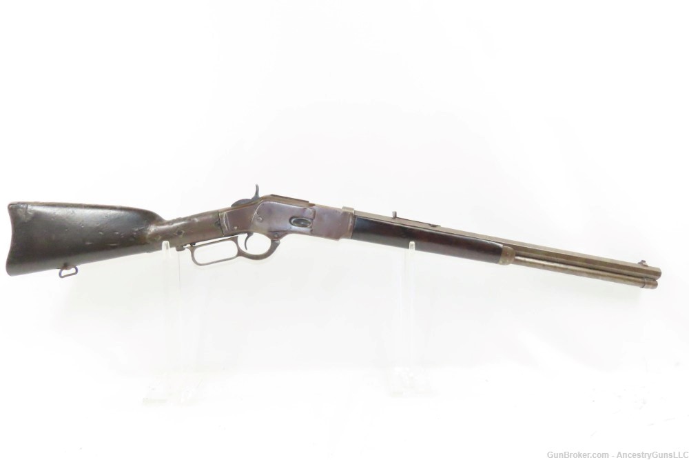 c1887 Antique WINCHESTER Model 1873 .44-40 WCF Rifle Octagonal Barrel-img-19
