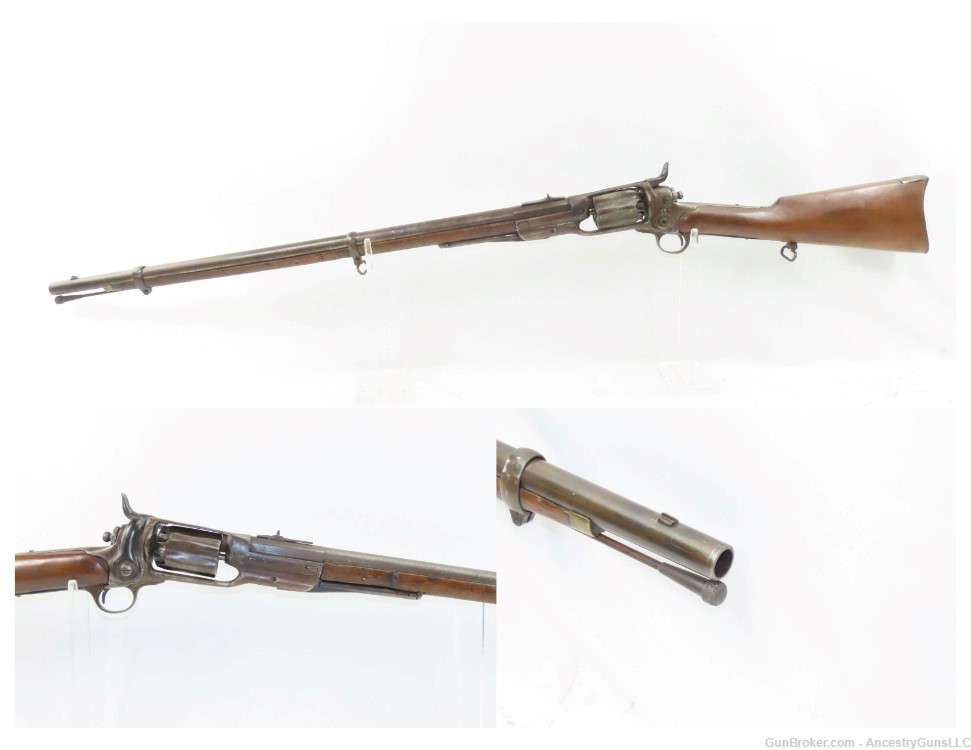 CIVIL WAR COLT Model 1855 Revolving MILITARY PATTERN Rifle .58 Caliber Root-img-0