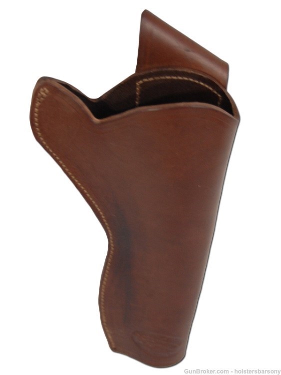 Barsony Brown Leather Cross Draw Holster for 6" Revolvers Size 6 Right-img-6