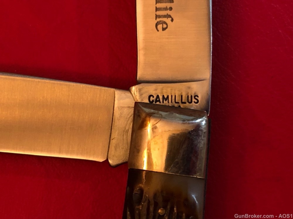 Vintage Camillus USA 10F Bugling Elk American Wildlife Series Pocket Knife -img-10