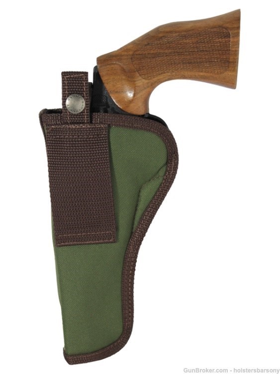 Barsony Woodland Green Belt Loop Holster for 6" Revolvers Size 6 Right-img-2