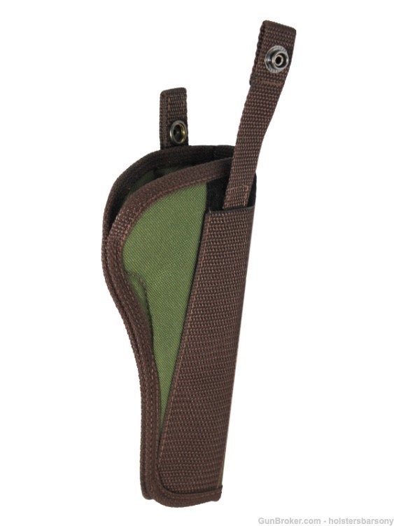 Barsony Woodland Green Belt Loop Holster for 6" Revolvers Size 6 Right-img-3