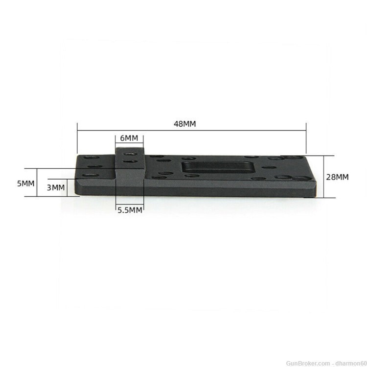 Universal Mount Plate for Glock MOS RMR Vortex Burris Red Dot Sight Pistol-img-3