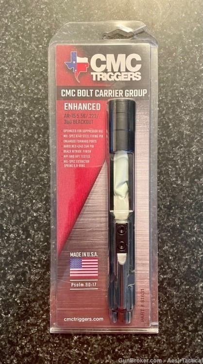 CMC Triggers Enhanced AR-15 Bolt Carrier Group 5.56/.223/.300BLK-img-0