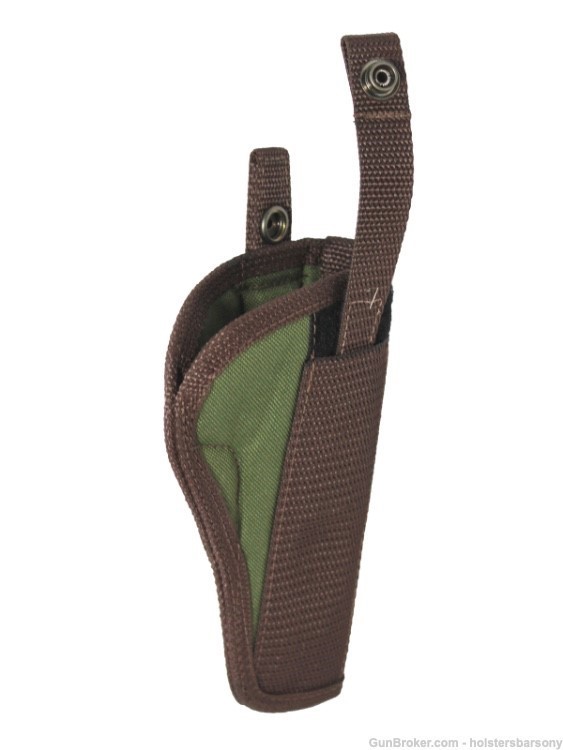 Barsony Woodland Green Belt Clip Holster for 4" Revolvers Size 6 Right-img-3