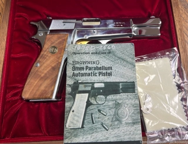 Browning, Hi Power, Centennial, 9mm, Case , Sleeve, Manual -img-6