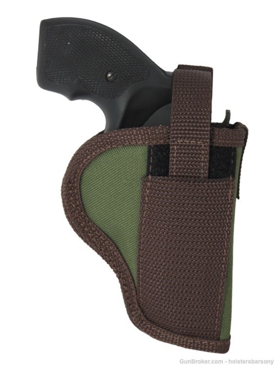 Barsony Woodland Green OWB Holster 2" Snub Nose Revolvers Size 1 Right-img-0