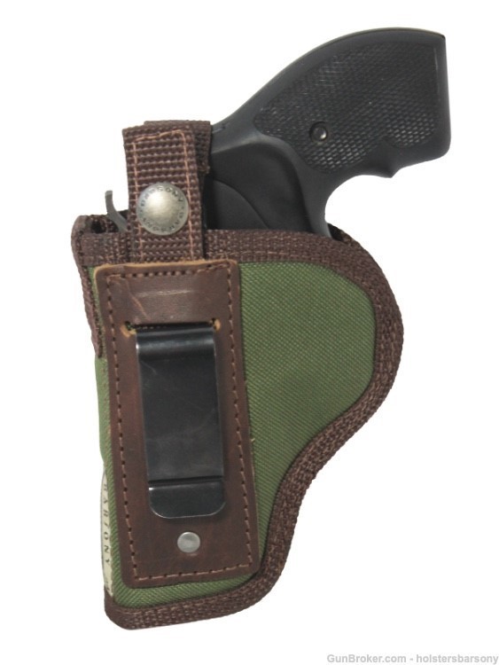 Barsony Woodland Green OWB Holster 2" Snub Nose Revolvers Size 1 Right-img-2