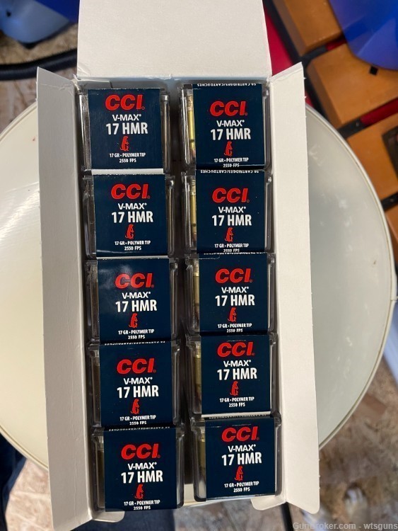 CCI 17 HMR V-Max, 17 gr, 500 rounds, 10 boxes-img-0