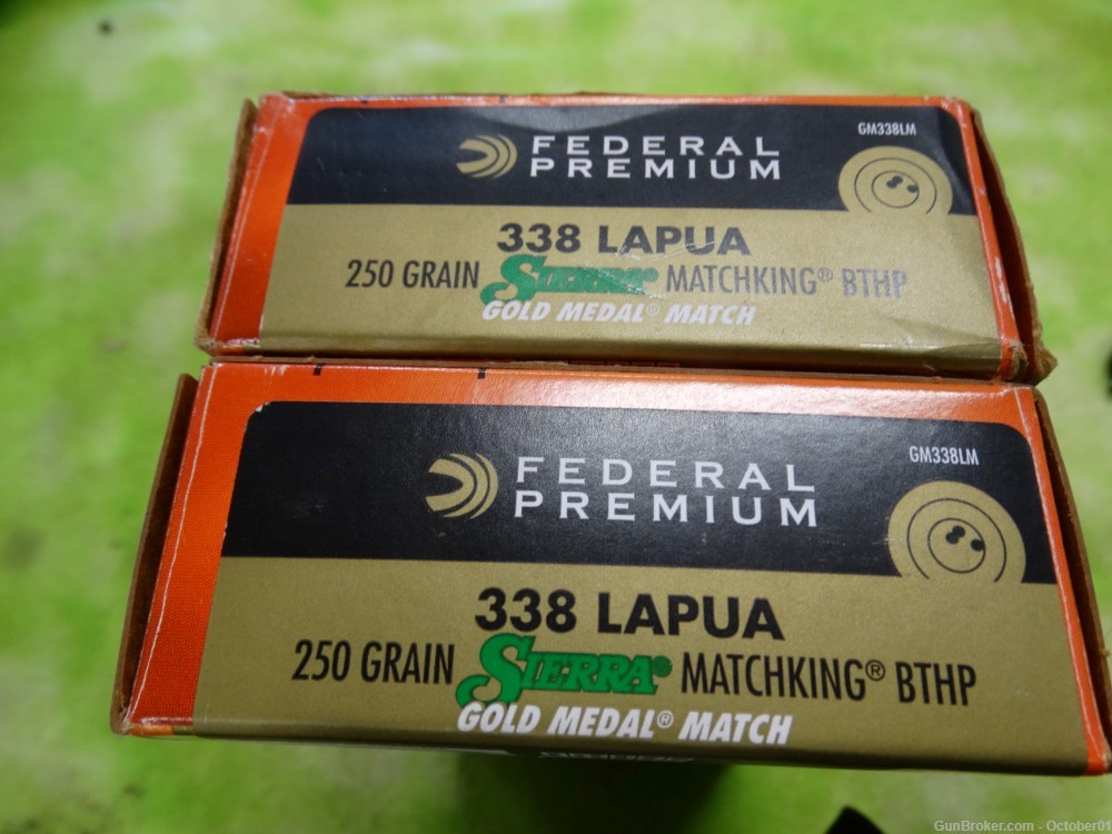 2 Boxes Federal Premium Sierra Gold Medal Match BTHP GM338LM 338 Lapua-img-0