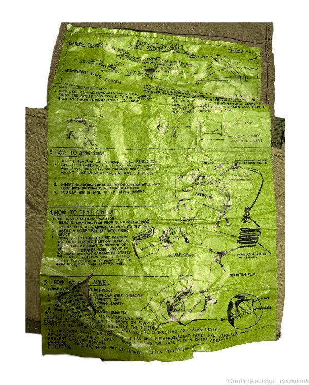 1960'S VIETNAM M18A1 CLAYMORE MINE CARRY BAG-img-7