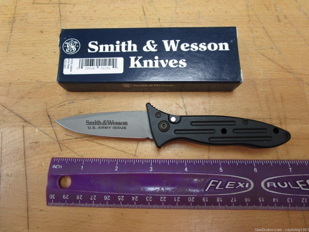 Smith & Wesson Automatic Knife, 2.75" Clip Point Blade (SW1251)-USA!-img-0