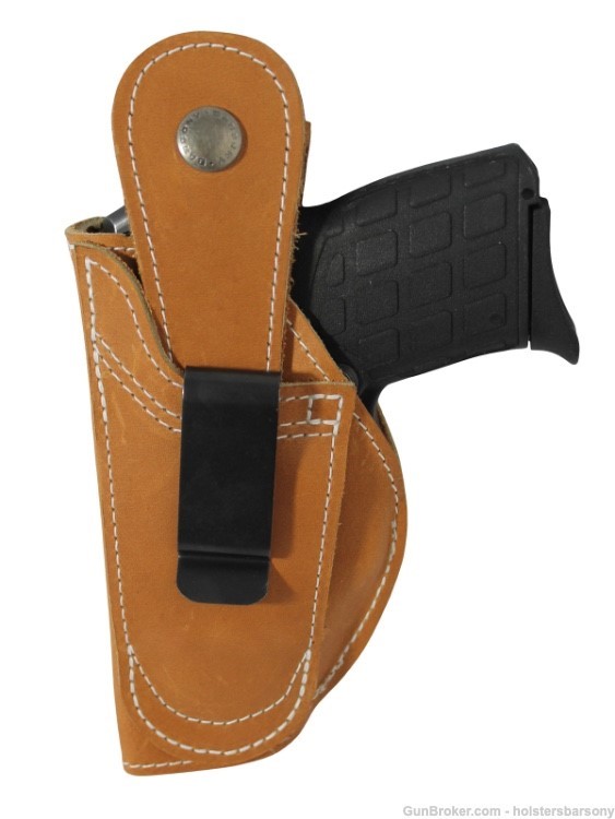 Barsony Saddle Tan Leather 360Carry Holster FEG PA63 PA64, Makarov 380 9mm-img-2