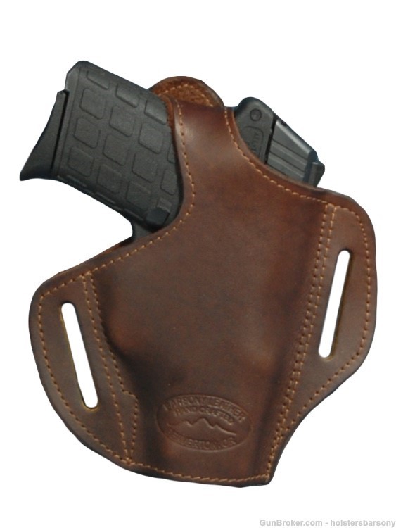 Barsony Brown Leather Pancake Holster Springfield 1911 EMP 3in, SIG 1911 3"-img-0