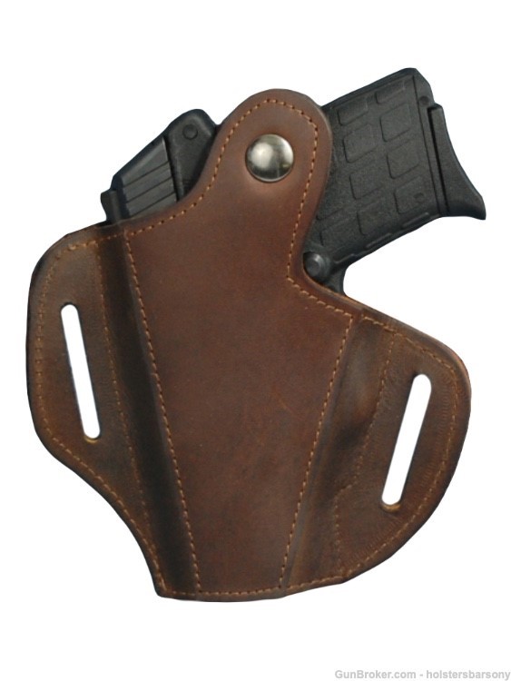 Barsony Brown Leather Pancake Holster Springfield 1911 EMP 3in, SIG 1911 3"-img-1
