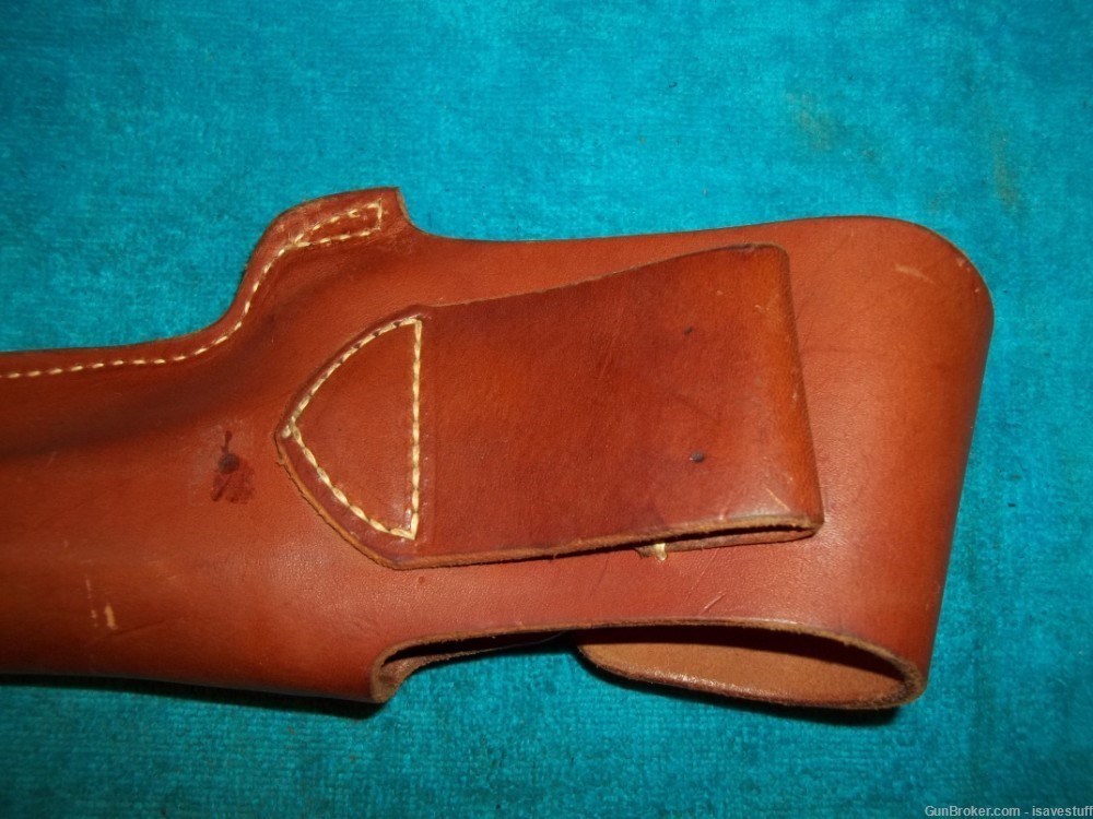 Vintage NOS George Lawrence L/H Leather Holster Thompson Contender 10" -img-6