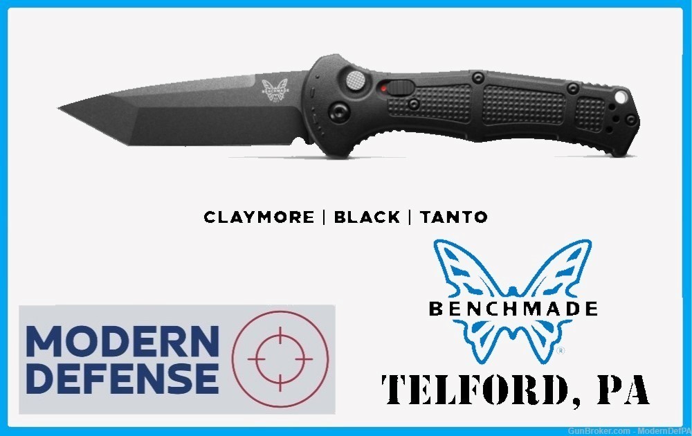 Benchmade Claymore Tanto Auto Black 3.6" NEW in TELFORD PA-img-0