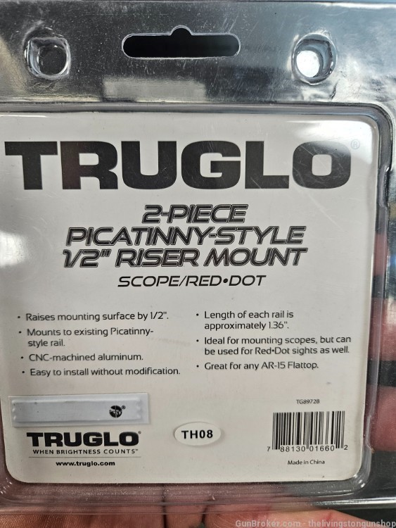 Truglo AR Riser Mount Picatinny 2PC TG8972B-img-3