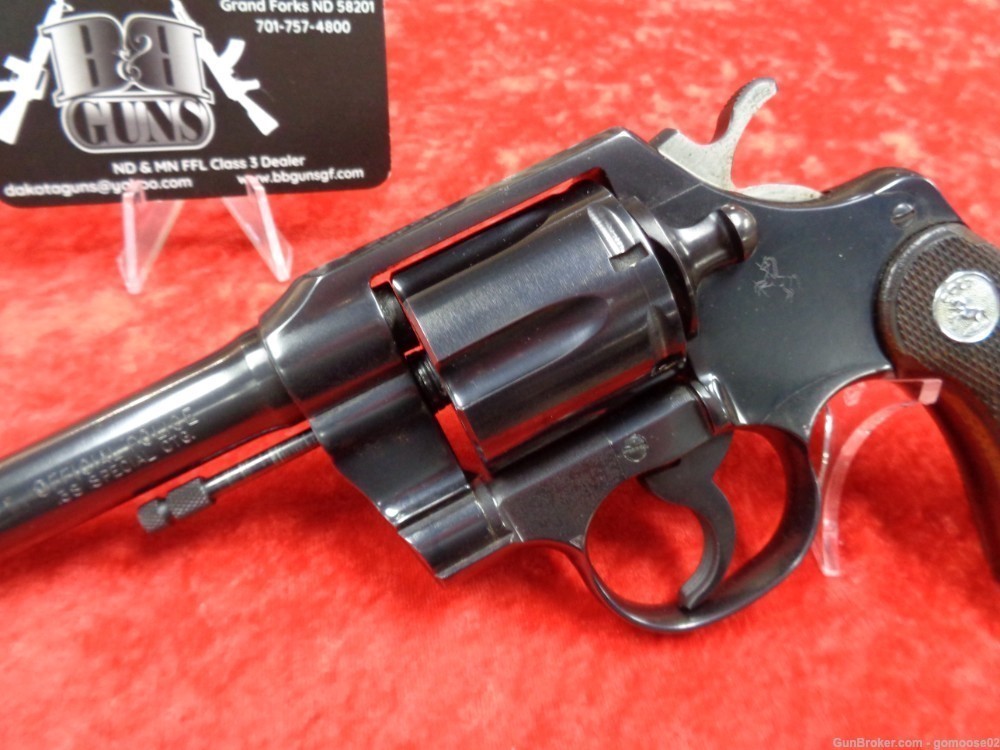 1968 COLT Official Police 38 Special Revolver 4" Barrel Wood Grips WE TRADE-img-7