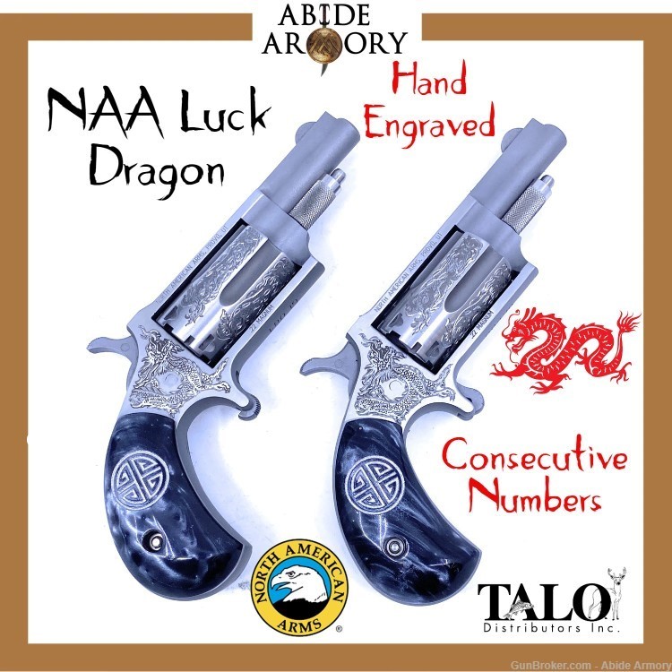 NAA Luck Dragon TALO Consecutive Hand  Engraved NAA-22M-LUCK 744253003486-img-0