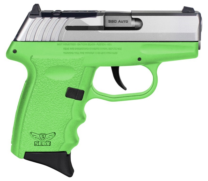 SCCY Industries CPX-3 380 ACP Pistol 2.96 Lime Green CPX3TTLGRDRG3-img-0