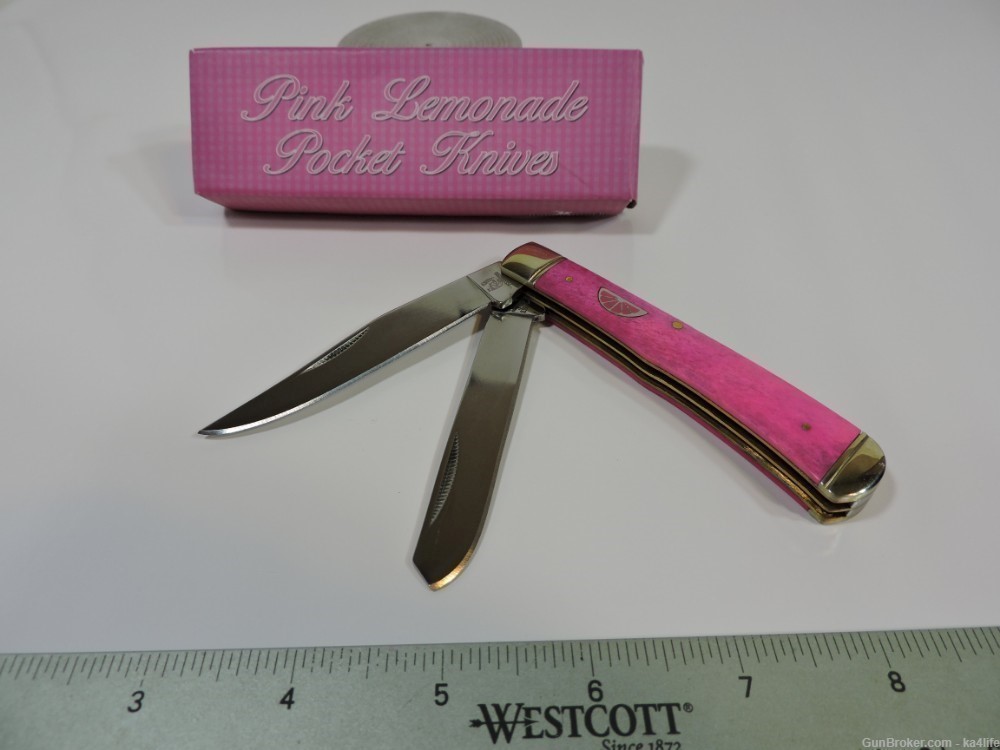 Rough Rider Pink Lemonade RR830 Trapper Pocket Knife-img-2