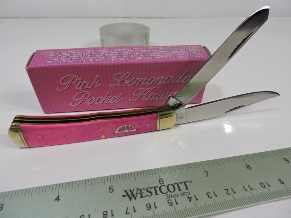 Rough Rider Pink Lemonade RR830 Trapper Pocket Knife-img-0
