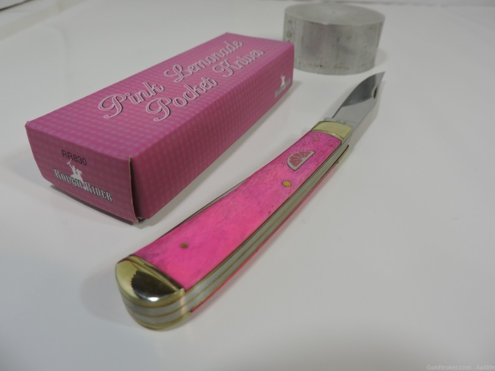 Rough Rider Pink Lemonade RR830 Trapper Pocket Knife-img-4