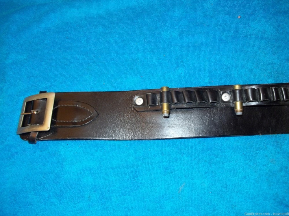 Bucheimer Right Hand Cowboy Gun Belt 24 slot 41 / 44 Magnum sz 36-img-1