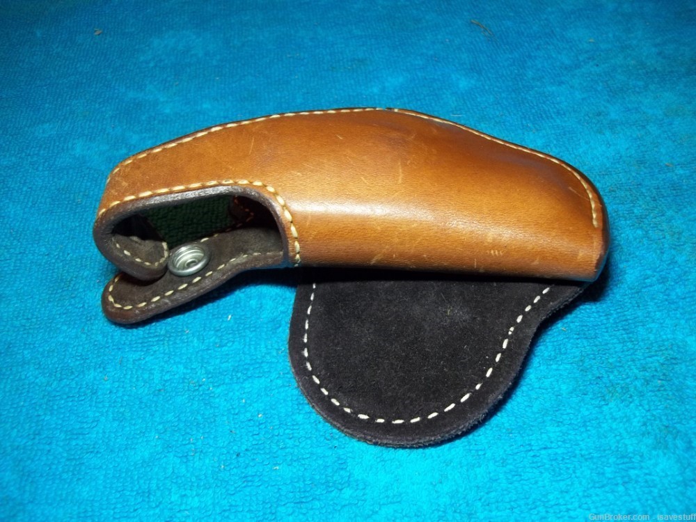 LEFT HAND Bianchi Suede Lined Leather Paddle Holster Smith Wesson 36 37 38 -img-4