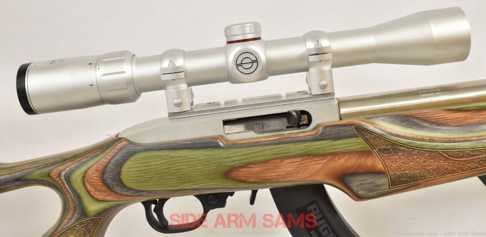 RUGER 10/22 Stainless Suppressed Tac-Sol Laminate Forest,Optics,Harris,More-img-3