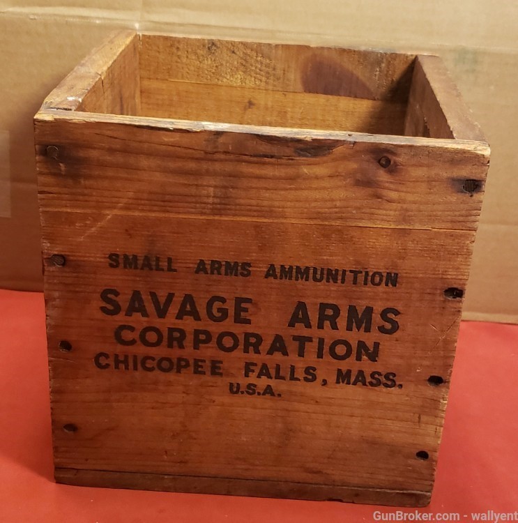 Savage 25-20 Hi-Power Wood Ammunition Box crate 25-20 WCF extremely rare-img-3