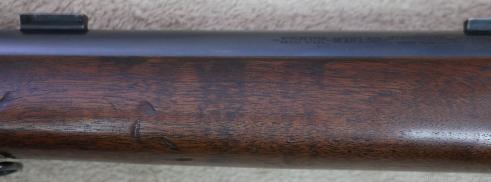 Scarce Pre-War Winchester Model 52 Heavy Barrel Target Rifle 22LR 1936 28" -img-20