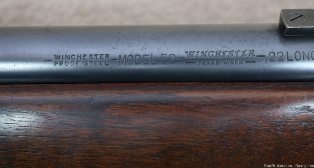 Scarce Pre-War Winchester Model 52 Heavy Barrel Target Rifle 22LR 1936 28" -img-29