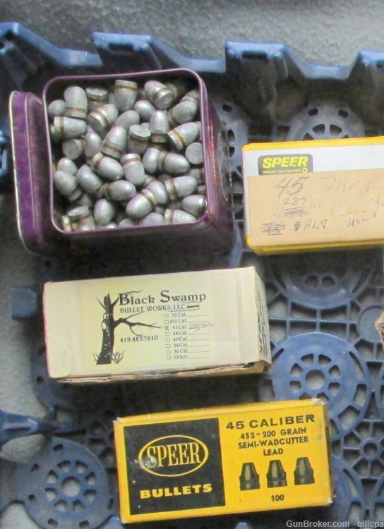 Swaged and Cast 526 45 Caliber .452 Diam Bullets-img-0